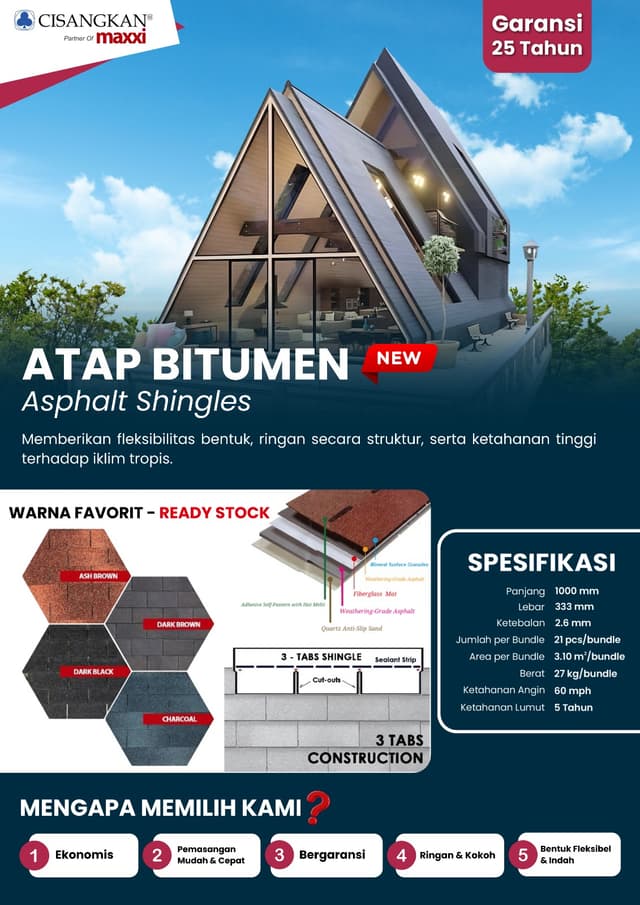Flyer Atap Bitumen (Asphalt Shingles)